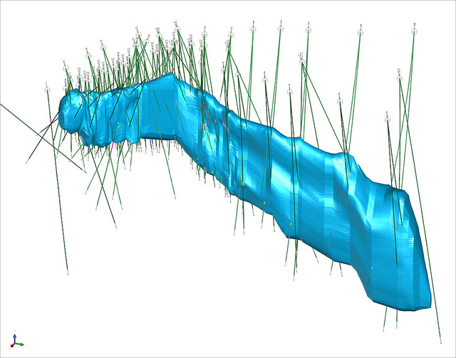 3D Conceptual Geological Model of the Kelvin Pipe-like Body, Kennady North Project, Kennady Diamonds Inc.  