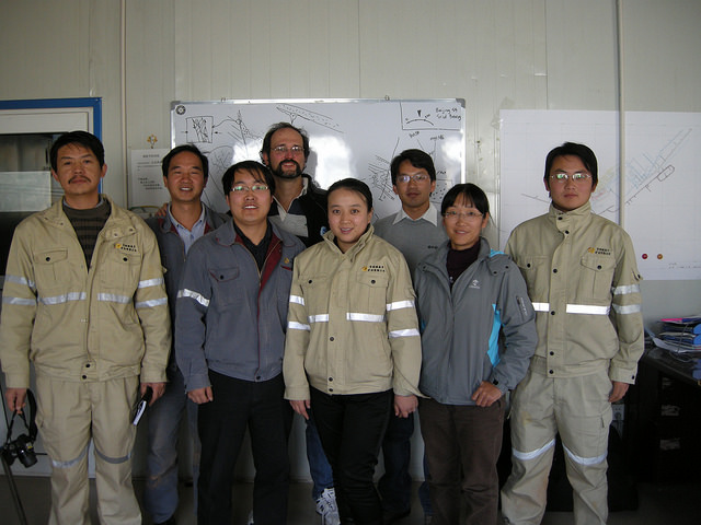 David Rhys with geology team at a mine site in northeast China, 2011. 