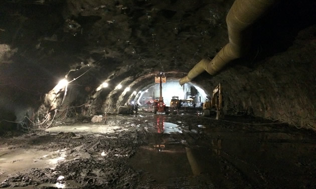 An underground tunnel into powerhouse cavern. 