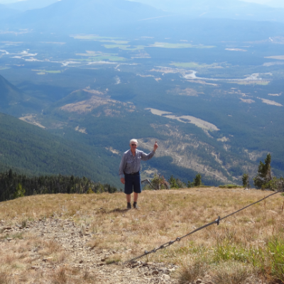 Paul Ransom points to Lakit Lookout, near Fort Steele, which could be the next big East Kootenay mine.