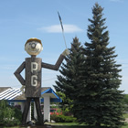 Mr. P. G. the official mascot of Prince George.