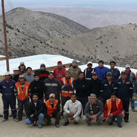 Photo of men at AQM Copper Peru at the Zafranal exploration camp