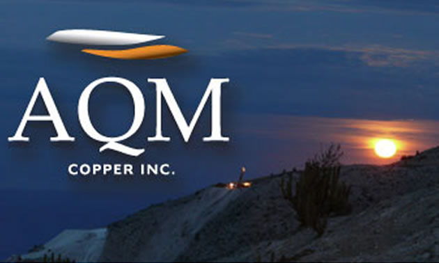 Graphic of AQM Copper Inc. logo. 