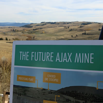 A sign for the proposed Ajax Project. 