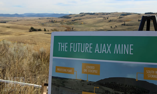 A sign for the proposed Ajax Project. 