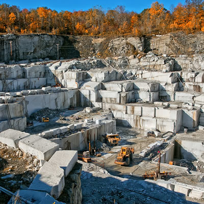 One of Polycor's white marble quarries called Bethel White Star. 