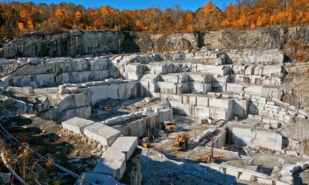 One of Polycor's white marble quarries called Bethel White Star. 