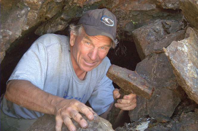 Photo of Bob Thompson mining