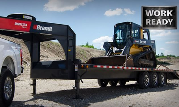 Picture of Brandt utility trailers. 