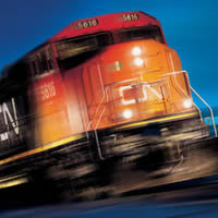 Blurred photo of speeding train
