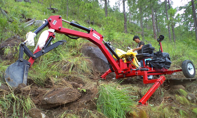 Photo of CanDig's portable trencher