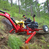 Photo of CanDig's portable trencher