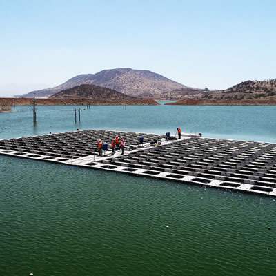 Los Bronces floating PV plant using Hydrelio® technology, Chile.
