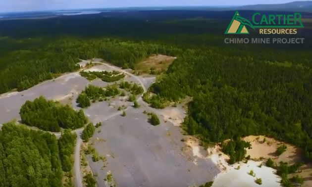 An aerial view of the Chimo Mine in Quebec. 