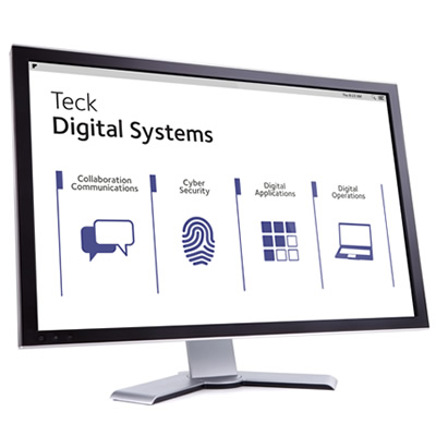 Teck digital systems program shown on computer screen. 
