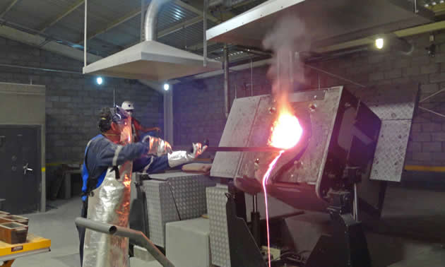 An induction melting furnace made by Electroheat Induction.
