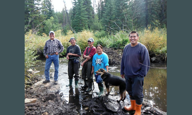 people gathered in the Chilcotin region of British Columbia, for a mining project