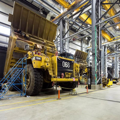 One of Finning's heavy equipment maintenance facilities in Northern Alberta.