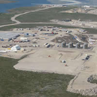 Aerial view of the Gahcho Kué Diamond Project in the NWT projected to open in 2016