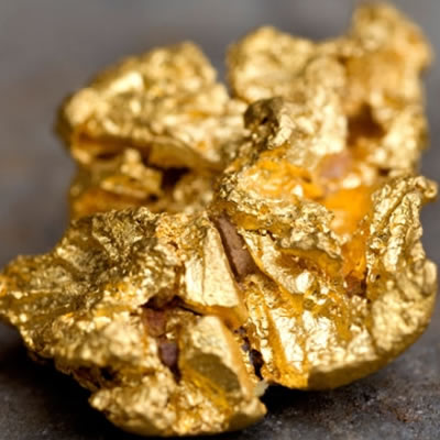 A sample of gold from the Dufferin Mine in Nova Scotia, Canada. 