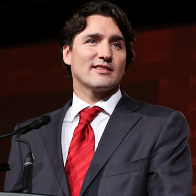 Picture of Prime Minister of Canada, Justin Trudeau. 