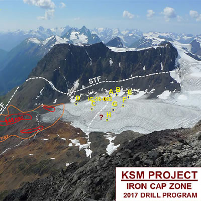Overview of the Iron Cap zone and the KSM Project. 