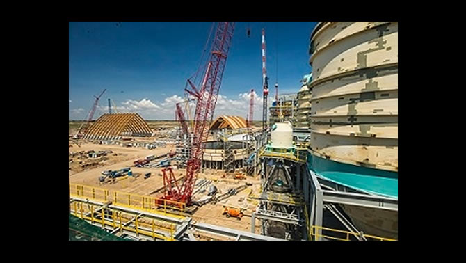 Picture of construction at K+S Potash Canada site. 