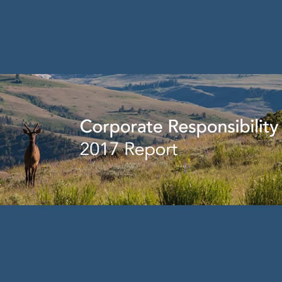 Cover of Kinross Gold Corporation's 2017 Corporate Responsibility Report. 