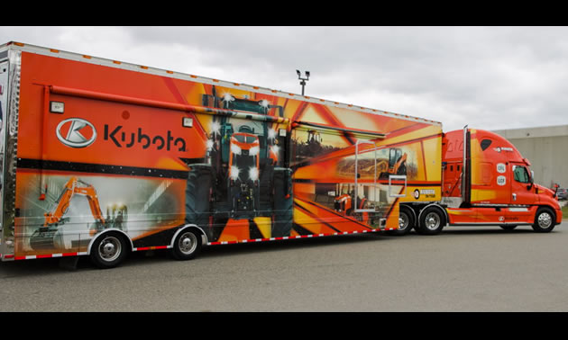 Kubota Canada will move to a new Headquarters in 2019, pictured here is the company's mobile display unit. 