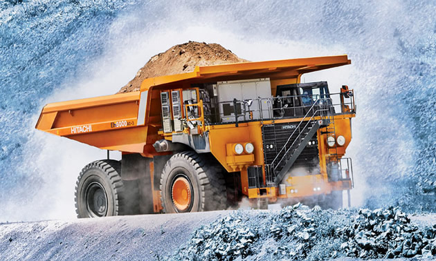 Large mining truck. 