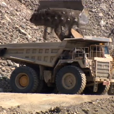 Picture of large mining truck. 