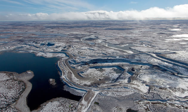 An aerial view of Gahcho Kué, the world's largest new diamond mine. 