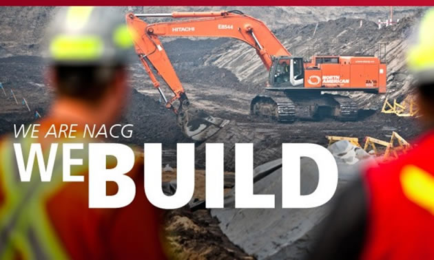 NACG 'We Build' graphic ad. 