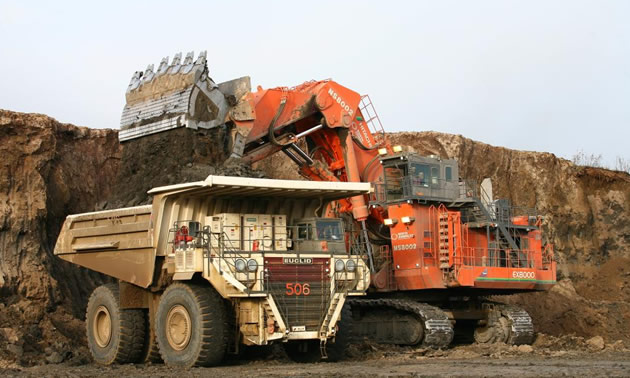 Heavy construction and mining equipment. 