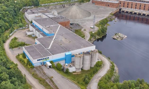 An aerial view of the Nemaska Lithium facility. 