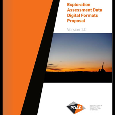Cover of the Exploration Assessment Digital Data Formats guidelines. 