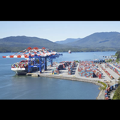 The DP World Prince Rupert Fairview Container Terminal. 