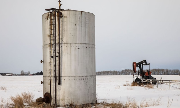 The abandoned Redwater oil well site in Alberta. 