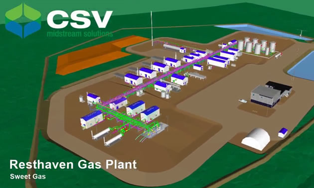 Graphic of Resthaven Gas Plant.