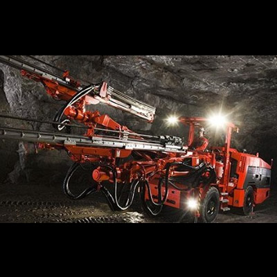 An underground drill rig. 
