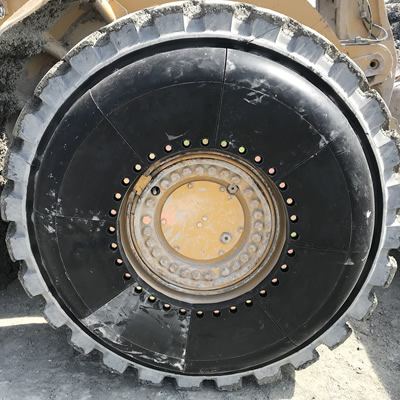 A sidewall protector from Argonics is installed on a tire.