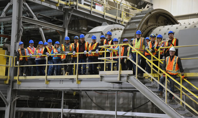 Tour of the process plant at the De Beers Victor Mine. 