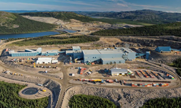 Aerial view of the Voisey's Bay Mine. 