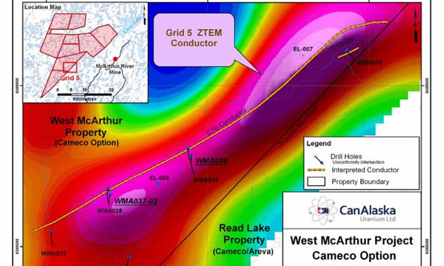 West McArthur Project - Grid 5 target area map. 
