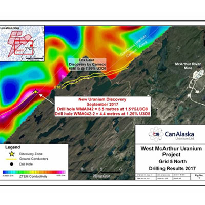 Graphic of the West McArthur Uranium Project. 