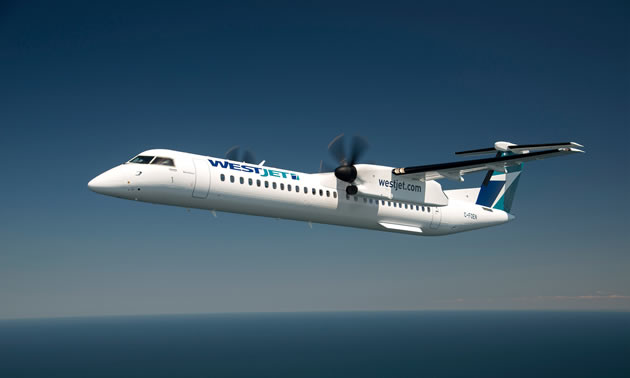 Picture of WestJet airplane. 