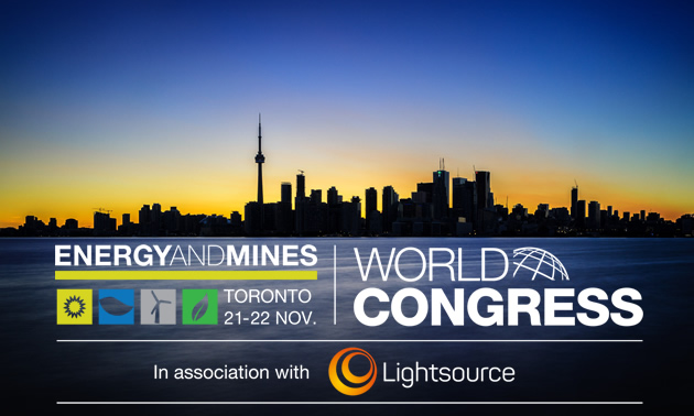 Graphic of the Energy and Mines World Congress Summit. 