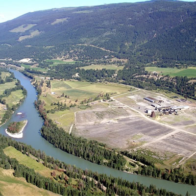 Aerial view of the Yellowhead property. 