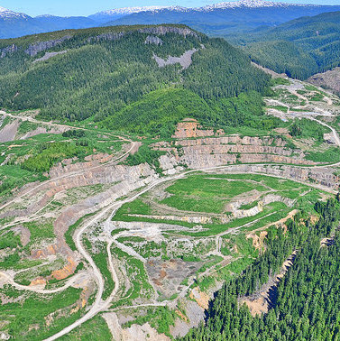 An areal photo of Alloycorp's Avanti Kitsault project, located 120 kilometres north of Terrace, B.C.