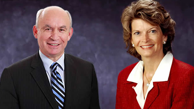 File photo of BC Mines Minister Bill Bennett and Alaskan Senator Lisa Murkowski